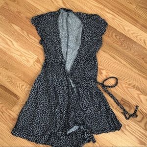 Floral Print Wrap Dress